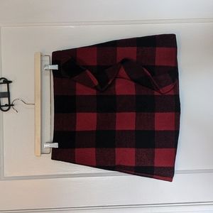 EUC J.Crew Factory Plaid Ruffle Skirt